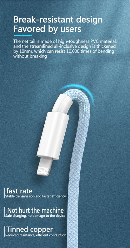 Cabo de Carregamento Rápido  USB C