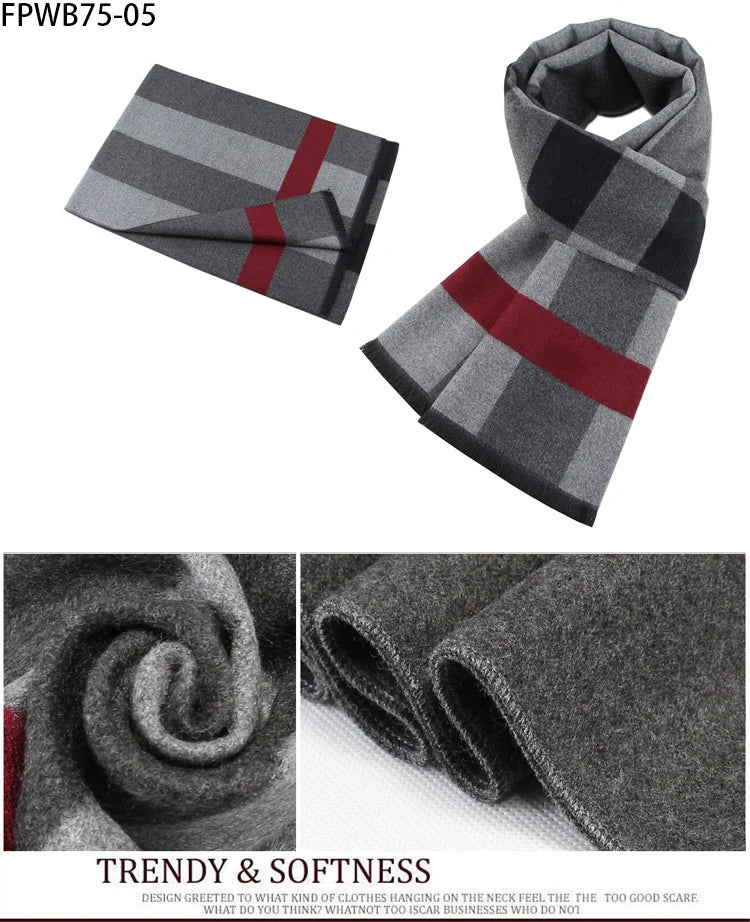 Cachecol Masculino Xadrez — Estilo e Conforto para os Dias Frios