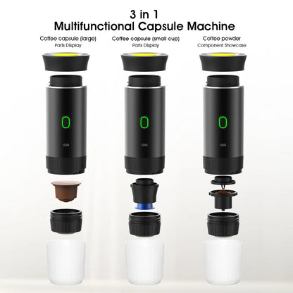 Cafeteira Portátil USB café moído ou  cápsulas