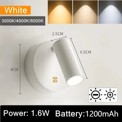 Luminária de Parede LED USB Recarregável