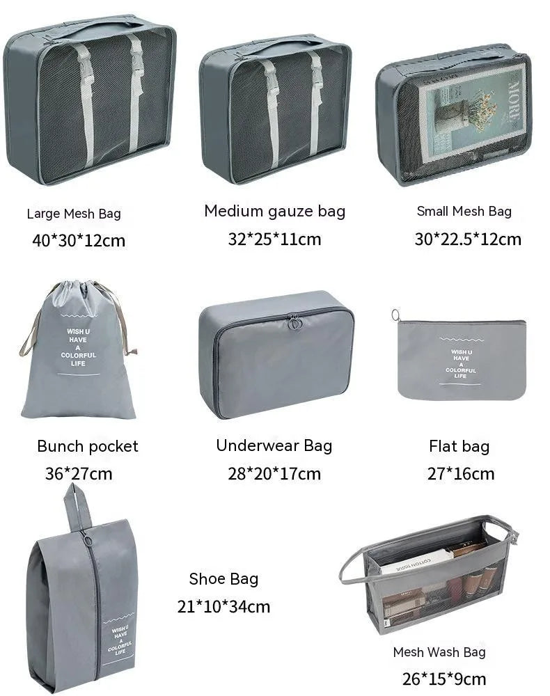 Conjunto de Organizadores de Viagem – 7/8/9/10 Peças, Arrumação para Mala, Bolsas