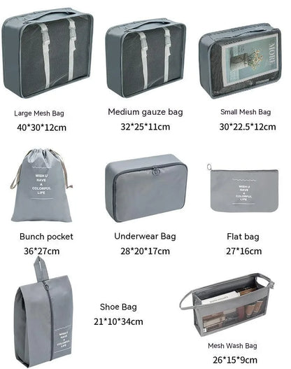 Conjunto de Organizadores de Viagem – 7/8/9/10 Peças, Arrumação para Mala, Bolsas