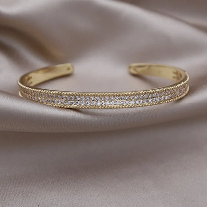 Pulseira Aberta com Zircônia