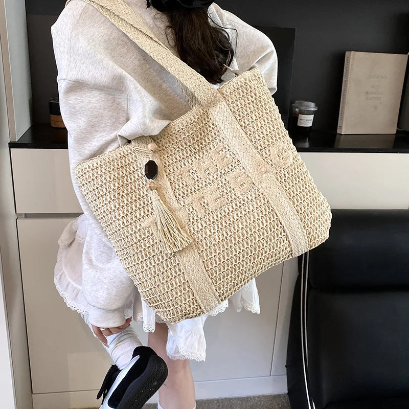 Bolsa de Palha Estilo Francês