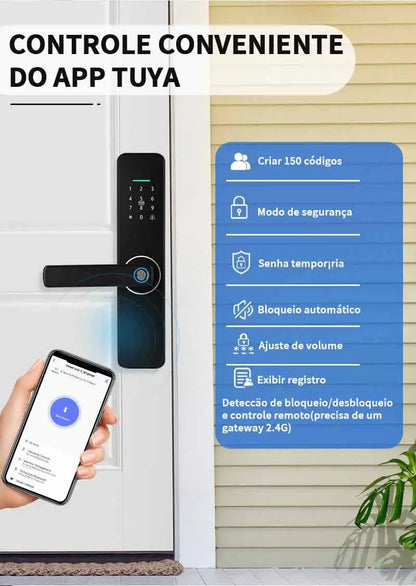 Fechadura Digital WIFI Eletrônica desbloqueio remoto impressão digital