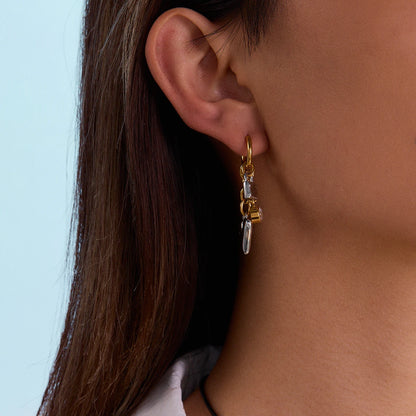 Brinco Coração com Zircônia