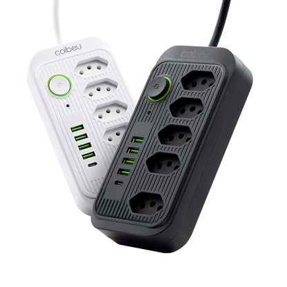 Régua Extensão de Tomadas e Porta USB