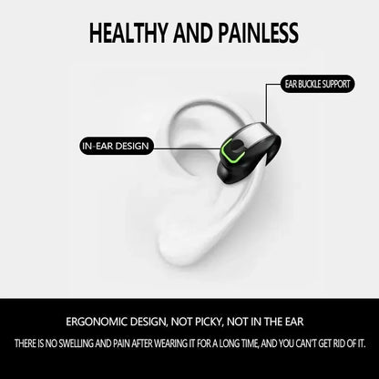 Fones de Ouvido  Condução Óssea Bluetooth com Microfone e Redução de Ruído