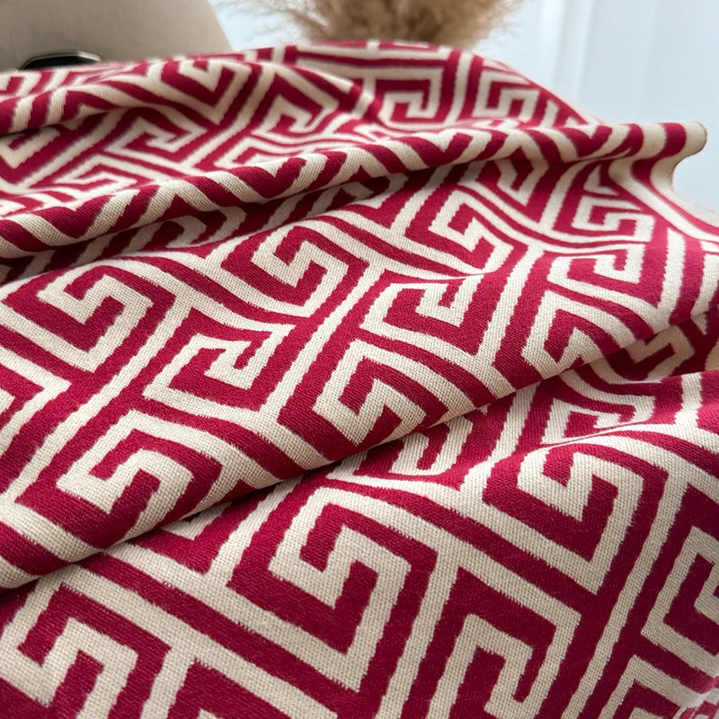 Cachecol Luxo Inverno –  Jacquard, Macio e Quente