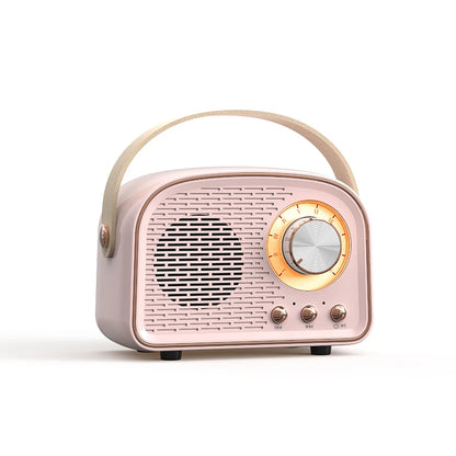 Caixa de Som Bluetooth Portátil - Som Estéreo Retro com Função FM