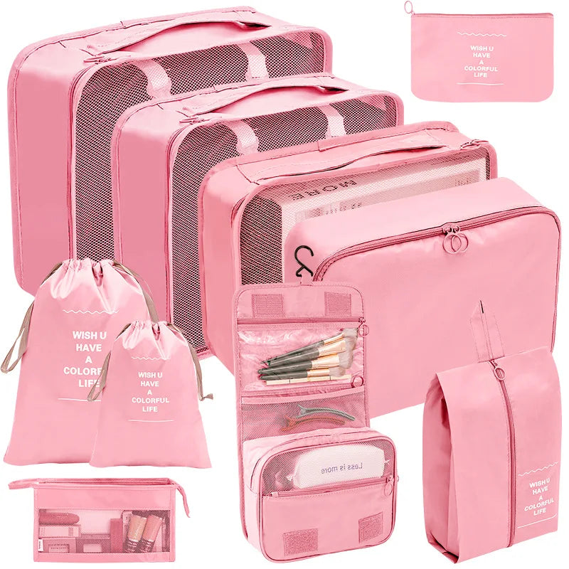 Conjunto de Organizadores de Viagem – 7/8/9/10 Peças, Arrumação para Mala, Bolsas