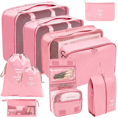 Conjunto de Organizadores de Viagem – 7/8/9/10 Peças, Arrumação para Mala, Bolsas