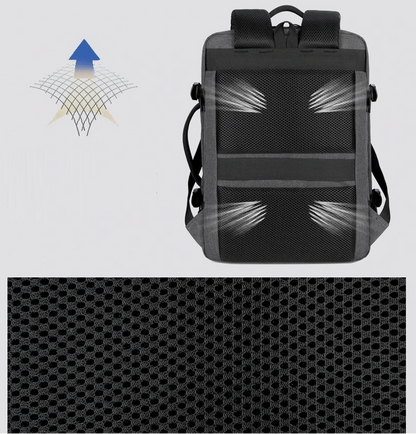 Mochila de Viagem e Trabalho – Impermeável, Expansível, com Porta USB e Compartimento para Notebook 15.6"moch