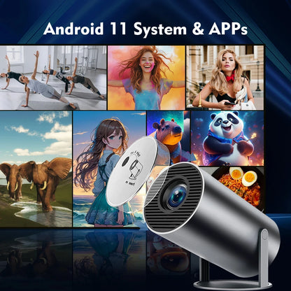 Projetor 4K Portátil  HY300 Plus foco eletrônico remoto  Bluetooth