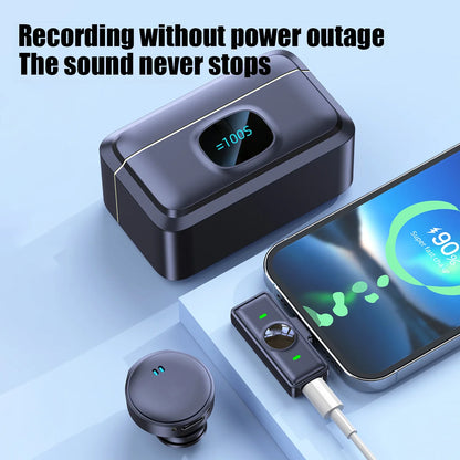 Microfone com Clip Magnético Sem Fio  – Plug and Play com Estojo de Carregamento