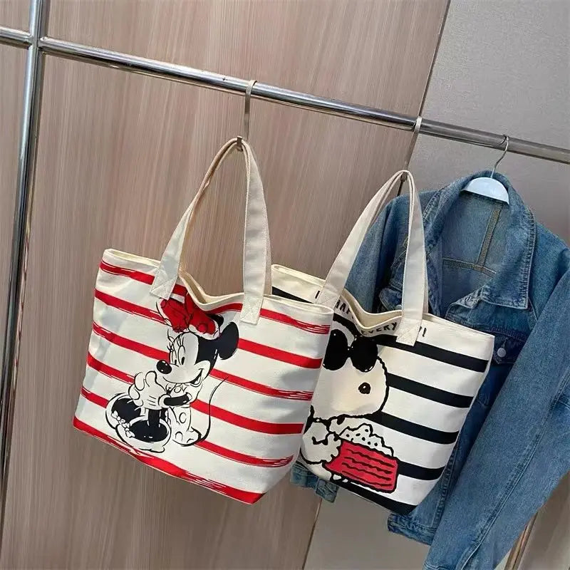 Bolsa  Lona Snoopy / Minnie Mouse