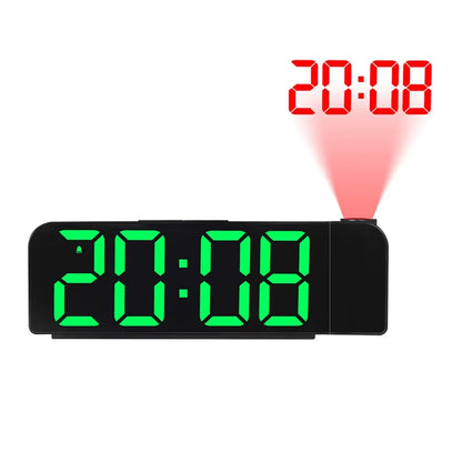 Relógio de Mesa Despertador Digital com Projeção LED Modo Noturno,