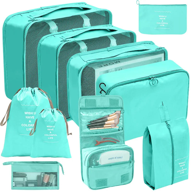 Conjunto de Organizadores de Viagem – 7/8/9/10 Peças, Arrumação para Mala, Bolsas