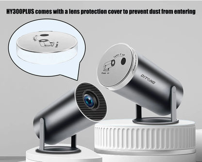 Projetor 4K Portátil  HY300 Plus foco eletrônico remoto  Bluetooth