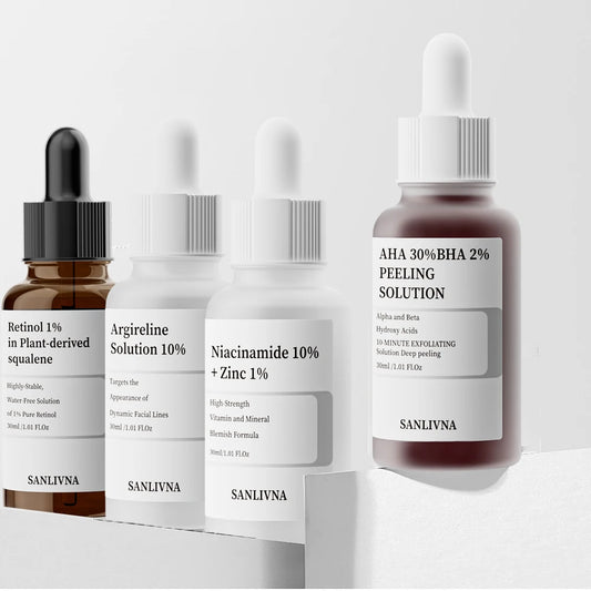 Sérum Facial AHA + BHA + Niacinamida & Hexapeptídeo – Esfoliante e Rejuvenescedor