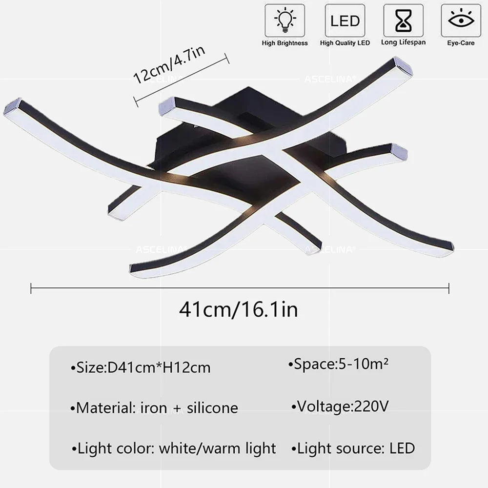 Luminária Lustre de Teto LED Moderna