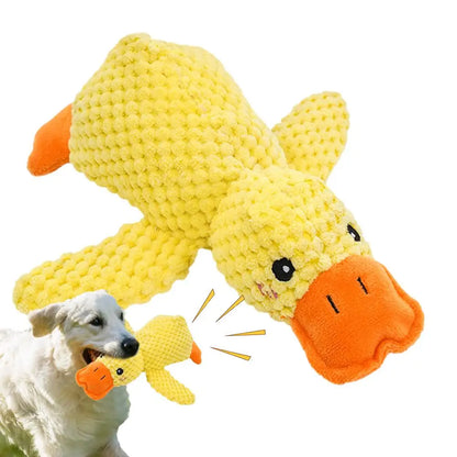 Brinquedo Pelucia de Pato para Cães  som Calmante