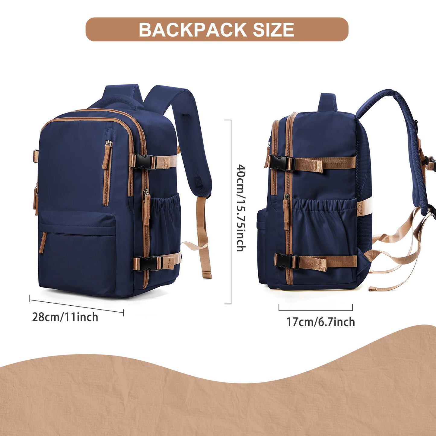 Mochila de Viagem  – 40x30x20cm  Leve, Resistente e com Compartimento para Notebook 15.6