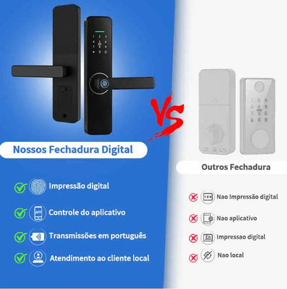 Fechadura Digital WIFI Eletrônica desbloqueio remoto impressão digital
