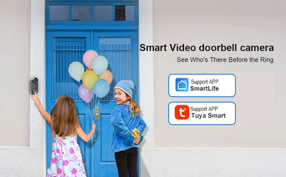 Campainha de Vídeo WiFi Inteligente 1080P Detecção de Movimento
