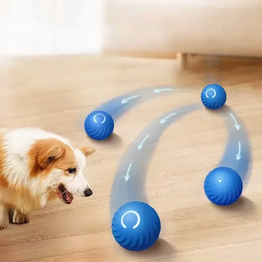 Bola Interativa Inteligente para Cães – Brinquedo Automático de Movimento, Rotação e Pulo, Recarregável via USB