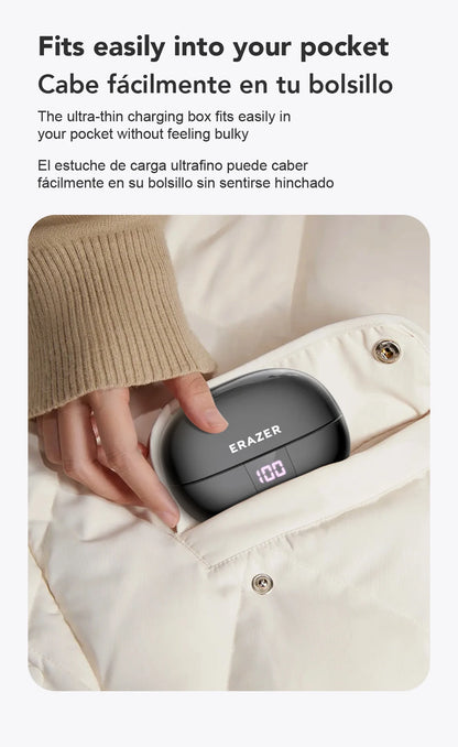Fones de ouvido AI tradutor sem fio Bluetooth 5.4 135 Idiomas