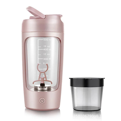 Copo Misturador Automático Portátil – 650ml, Recarregável, Ideal para Shakes de Proteína, Esportes e Fitness