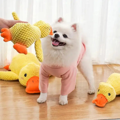 Brinquedo Pelucia de Pato para Cães  som Calmante