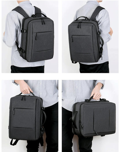 Mochila de Viagem e Trabalho – Impermeável, Expansível, com Porta USB e Compartimento para Notebook 15.6"moch