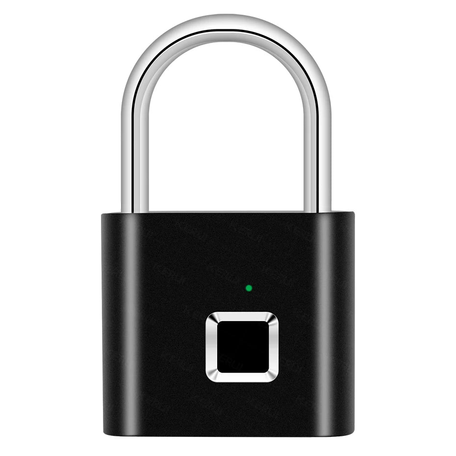 Cadeado Inteligente Biométrico – Desbloqueio por Impressão Digital, USB Recarregável, à Prova d’Água, Portátil e Antirroubo