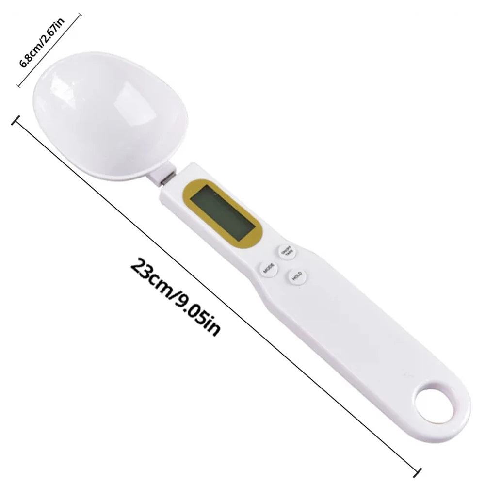 Colher Medidora Digital com Tela LCD — Balança de Cozinha 500g/0,1g