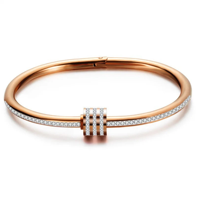 Pulseira Bangle com Zircônias