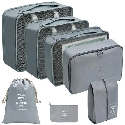 Conjunto de Organizadores de Viagem – 7/8/9/10 Peças, Arrumação para Mala, Bolsas