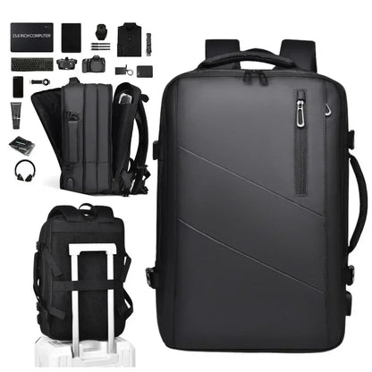 Mochila  – Impermeável, Expansível, com Porta USB e Compartimento para Notebook 15.6”