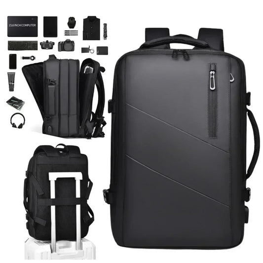 Mochila  – Impermeável, Expansível, com Porta USB e Compartimento para Notebook 15.6”
