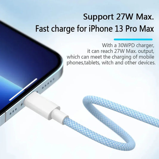 Cabo de Carregamento Rápido  USB C