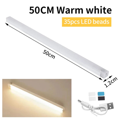 Luz LED com Sensor de Movimento USB Recarregável – Iluminação Sem Fio