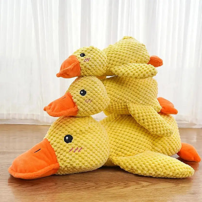Brinquedo Pelucia de Pato para Cães  som Calmante