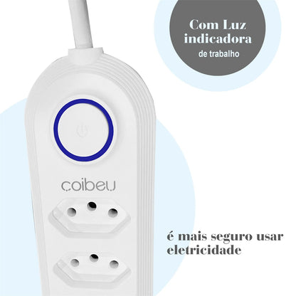 Régua Extensão de Tomadas e Porta USB