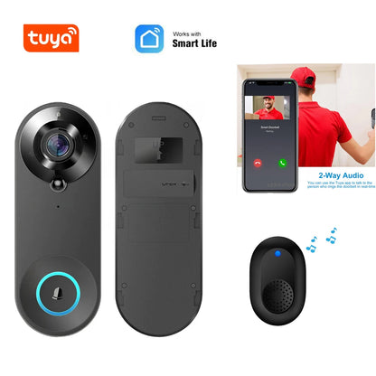 Campainha de Vídeo WiFi Inteligente 1080P Detecção de Movimento
