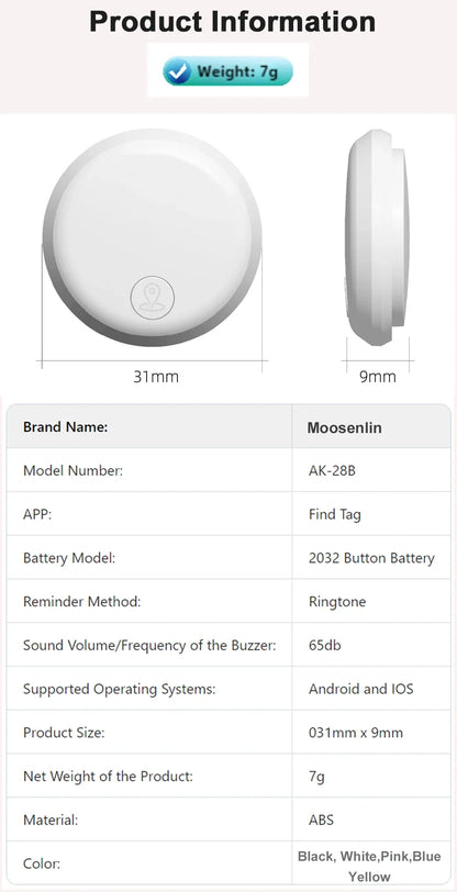 Rastreador Localizador GPS Inteligente AirTag Bluetooth