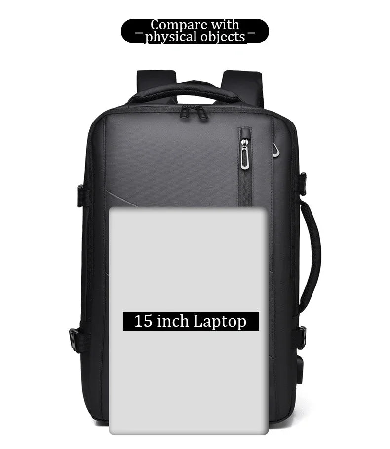 Mochila  – Impermeável, Expansível, com Porta USB e Compartimento para Notebook 15.6”