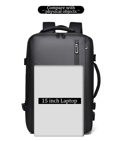Mochila  – Impermeável, Expansível, com Porta USB e Compartimento para Notebook 15.6”