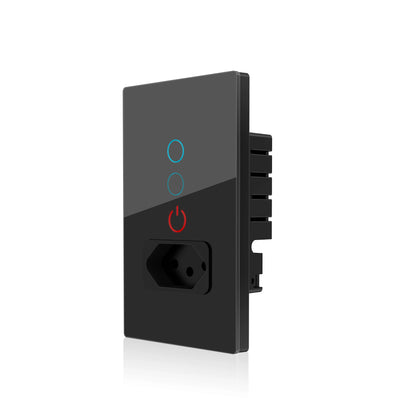 Interruptor e Tomada Inteligente Wi-Fi  Padrão Brasil, Painel de Vidro