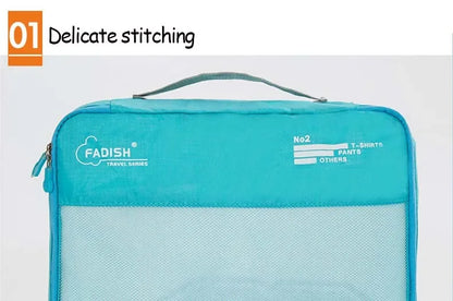 Conjunto de Organizadores de Viagem – 6 ou 7 Peças, Bolsas para Mala, Roupas e Sapatos, Compacto e Portátil